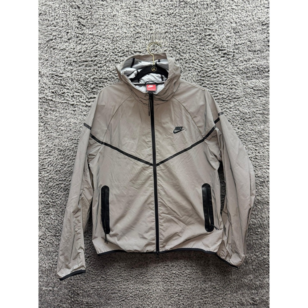 Nike Tech Windrunner Woven Full-Zip Hooded Jacket Light Army Black Mens Size M